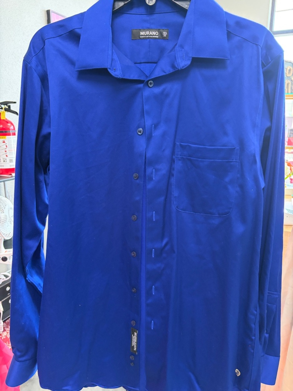 Murano Men’s Cobalt Blue Long Sleeve Dress Shirt